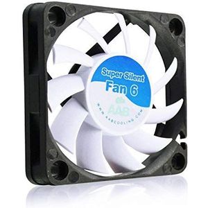 AABCOOLING Super Silent Fan 6 - Silent and Efficient 60mm Fan with 4 Anti-vibration Pads, PC Fan, Mini Fan, 12V Fan, 3D Printer Accessories 17,3 dB(A)