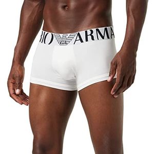 Emporio Armani Heren Trunk Essential Megalogo Shorts, wit E, XL, wit E, XL