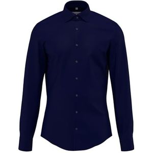 Seidensticker - Herenoverhemd - Lichtblauw - 100% Katoen - Shaped Pasvorm