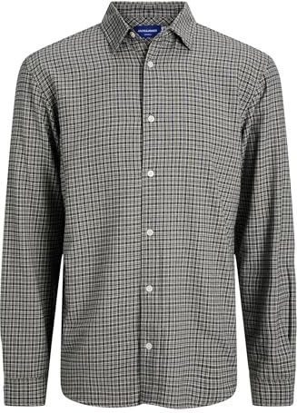 Jorjoshua Ls Ln Flannel Check Shirt, zeegras, L
