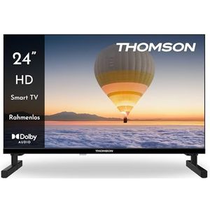 Thomson 24 Inch (60cm) HD LED Smart TV, Wi-Fi, Spraakbesturing, HDR10, Dolby Audio, Triple Tuner (Kabel/Satelliet/Antenne), HDMI, USB, 1.5GB RAM, 8GB Flash – 24HT2S15