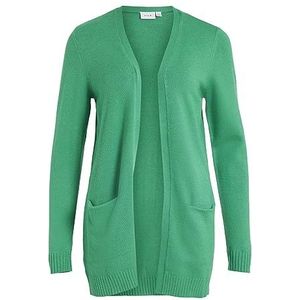 VILA Viril Open L/S Knit Cardigan - Noos Vest dames, Helder groen/detail: donker melange, XS