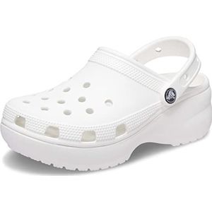 Crocs Classic Platform Clogs - Damesklompen met verhoogde zool, wit, 36/37 EU