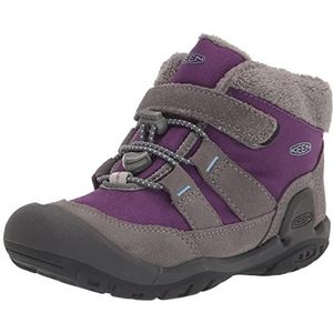 KEEN Kinder Knotch Chukka Mid Hoogte Geïsoleerde Easy On Sneeuwlaars, Staal Grijs/Charisma, 4 Toddler