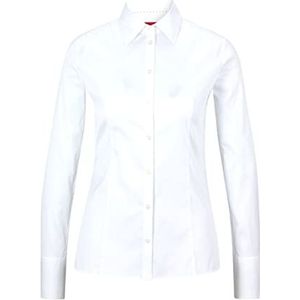 HUGO Dames The Fitted Shirt Blouse, White100, 38 NL