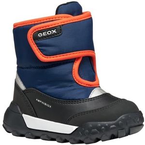 Geox Babyjongens B TREKKYUP Boy B ABX enkellaars, marineblauw/oranje, 21 EU, Navy Oranje, 21 EU