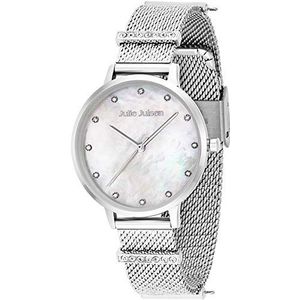Julie Julsen JJW1231SME-34 Collection Charming horloge dameshorloge roestvrij staal zilver, zilver, armband