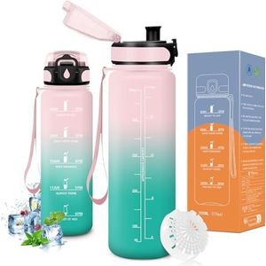 Vikaster Fles, drinkfles 500 ml, drinkfles voor fiets, drinkfles, geschikt voor koolzuurhoudende dranken, sportfles voor kinderen, fiets, school, fitness, outdoor