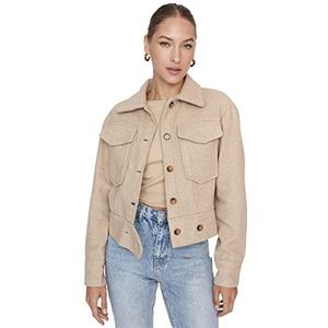 Trendyol Blazer - Khaki - Regular, camel, 60