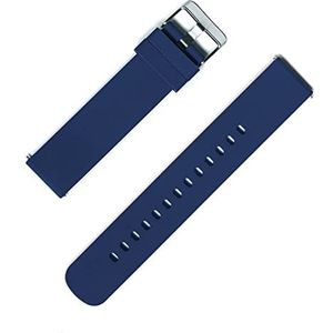 Siliconen horlogebandjes, 20 mm, recht uiteinde, snelsluiting, selecteer de kleur van de armband en de kleur van de gesp, meerkleurige vervangende horlogebandjes voor mannen en vrouwen, koningsblauw