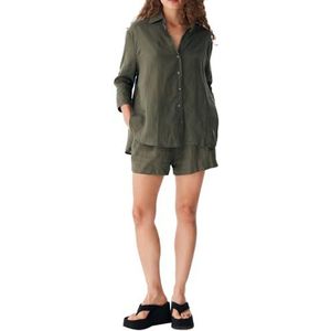 LTB - Yakosa - Dameshemd - Donkergroen - Met Button-Down-Kraag