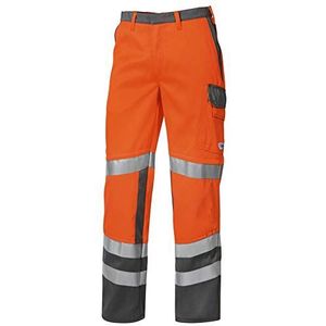 BP 2213-840-8553-34s werkbroek met elastisch rugdeel, 31% polyester/28% modacryl/20% viscose/20% aramide/1% andere vezels, warnorange/donkergrijs, 34S maat