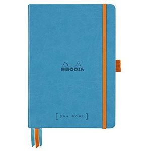 Rhodia 118777C GoalBook (DIN A5, 14,8 x 21 cm, 120 vellen, gestippeld, 90 g, elegant en praktisch), 1 stuk, turquoise