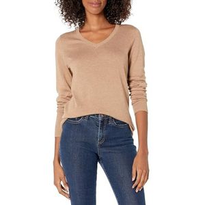 Amazon Essentials Trui met V-hals en V-hals, Camel Heather, XS