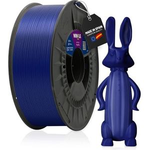 WINKLE PETG-filament, koningsblauw, 3D-printerfilament, PETG, 1,75 mm, 1 kg, compatibel met de meeste 3D-printers, PETG, blauw, maatnauwkeurigheid, spoel met 1 kg