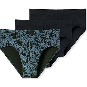 Schiesser Heren 3 stuks ondergoed slips met zachte tailleband biologisch katoen - 95/5 Organic, Gesorteerd 2_180842, M