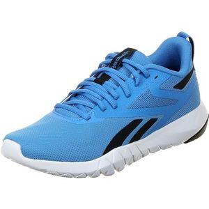 Reebok Flexagon Force 4 Sneaker voor heren, Kinetic Blauw Zwart Schoeisel Wit, 45 EU