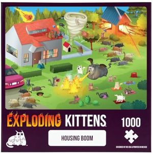 Exploding Kittens Puzzel - Housing boom - 1000 stukjes - Engels - voor Volwassenen