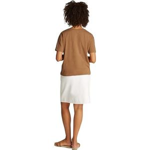 Shirt - Mélange - Jersey - V-hals - Losse Pasvorm - Kwartmouw