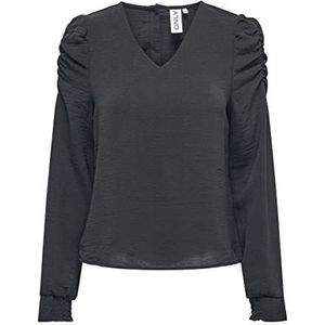 ONLY Dames Onlmette Ls Puffsleeve Top WVN Shirt (3-pack), zwart, L