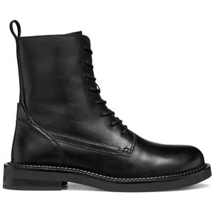 GEOX - Serilda - Veterboots - Zwart - Ademende Leren Bottines