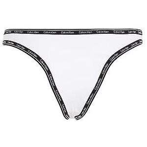 Calvin Klein Vrouwen Hoge Been Brutale Bikini Zwemmen, Wit, XS