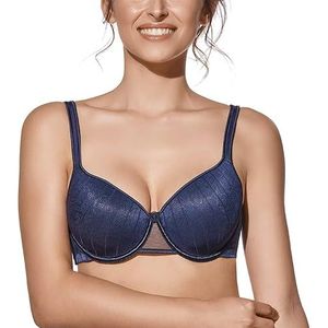 Selene Dames Vanessa Foam Cup BH met beugel, marineblauw, 90C