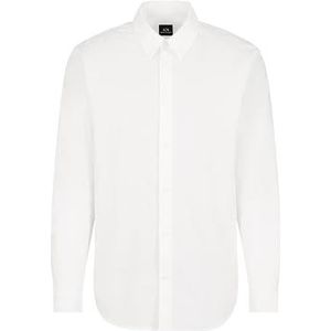 Armani Exchange Heren The Grid, All Over Tonal Logo Shirt, off-white, XS