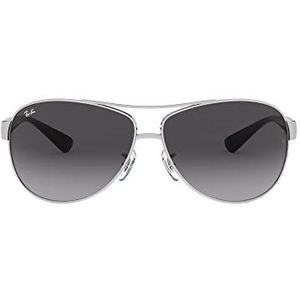 Ray-Ban Heren zonnebril, meerkleurig (frame: zilver/zwart, glazen: grijs verloop 003/8g), XL/fabrikant maat: 63