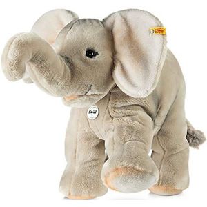 Steiff Trampili Olifant 064043, knuffeldier voor kinderen, pluche tank, zacht en wasbaar, grijs, 45 cm