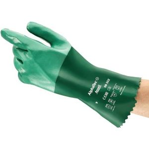 Ansell AlphaTec 08-352 neopreen handschoenen, bescherming tegen chemicaliën en vloeistoffen, groen, maat 8, 12 paar