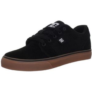 DC Shoes Aambeeld - Leren Schoenen voor Heren, Zwarte Gum, 47 EU