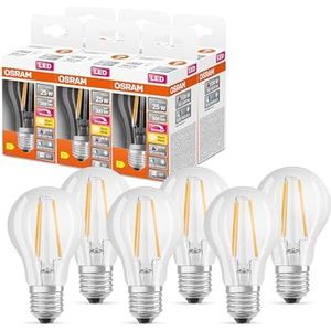 OSRAM SUPERSTAR+ standard filament 25 LED-pære, E27, klassisk pæreform, 2,2W, 300lm, 2700K, varmt hvidt lys, stærkt reduceret blå komponent, lav øjenbelastning, dæmpbar, lavt energiforbrug