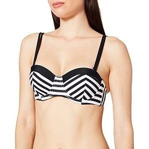 Schiesser Mix & Match bikini bandeau-top bikinitop, zwart (000), 36 NL (Fabrikant maat : 036A)