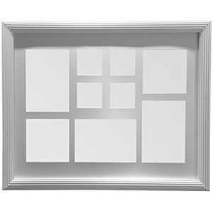Premier Housewares Multi-fotolijst voor 9 foto's, wit, 50 x 40 x 2 cm