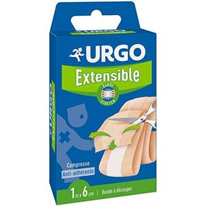 Urgo - Bande à Découper - Extensible Strech - Compresse Anti-Adhérente - 1m x 6cm