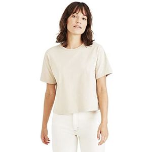 Dockers Crew Tee T-shirt voor dames, Sahara Kaki, XS