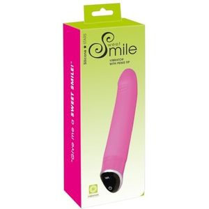 Sweet Smile Happy Pink - zachte G-spot stimulator voor vrouwen, kleine vibrator met 7 vibratieniveaus, massagestaaf voor beginners en professionals, roze