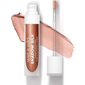 Wet n Wild Shadow Silk Liquid Eyeshadow, Hoog Gepigmenteerde Vloeibare Oogschaduw met Glinsterende Finish, Droogt Snel, Gemakkelijk Aan te brengen met Toverstaf Applicator, Heart Of Rose Gold Tint