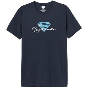 Superman MESUPMSTS106 T-shirt voor heren, marineblauw, maat XXL, Marine., XXL