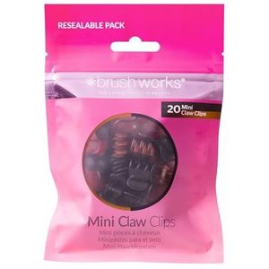 Brushworks Mini Claw Clips - 20 Pack