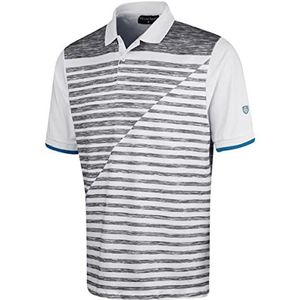 Island GREEN Heren 2022 Asymmetrische Print Stretch Golf Polo Shirt
