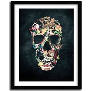 K.Olin Tribu Poster Vintage Skull van Ali Gulec, papier, wit, 25 x 35 x 1 cm Vintage Skull_3C