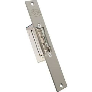 IFAM E-Strike B1B1ANB01S Elektrische deursluiter, omkeerbare deuropener, symmetrisch, breedte 16 mm, ontgrendelingshendel, radiaal verstelbaar, front lang, roestvrij staal, binnendeur van hout