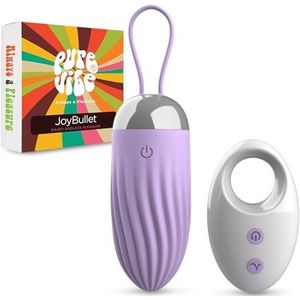PureVibeÂ® JoyBullet Draagbare Vibrator met Afstandsbediening - Vibrerend Ei - Vibrators voor Vrouwen - Fluisterstil & Discreet - Erotiek Sex Toys voor koppels - Vibromasseur Homme & Femme - Paars