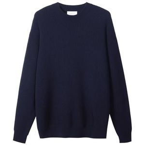 Diana Studio - Kraag van kasjmier en wol, heren, lange mouwen, casual fit, blauw, L, Blauw, L-XXL