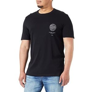 s.Oliver Heren T-shirt, korte mouwen, grijs/zwart, M, grijs/zwart, M