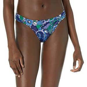 Amazon Essentials Bikinibroekje met zijlipjes voor dames, diepblauw paisley, X-Small