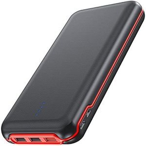 Elzle Power Bank 26800mAh, 22.5W QC3.0 20W USB C Snel Opladen, Externe Lader met 4 Uitgangen 2 Ingangen Led Lamp, Draagbare Oplader voor iPhone 12 11 XS Samsung Huawei Tablet