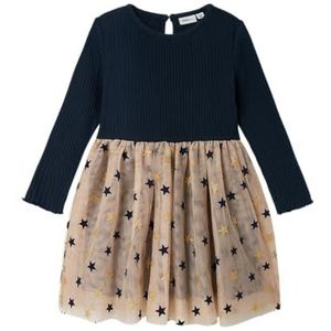 NAME IT Meisjes Nmfraven Ls Jurk Keid, blauw, 92